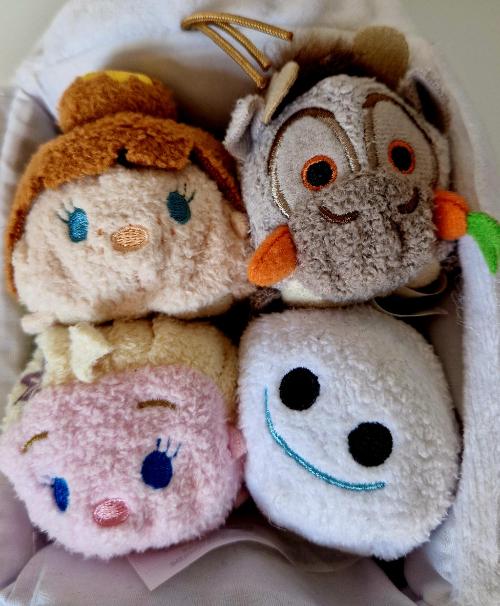 Disney Store Frozen Fever Olaf Tsum Tsum Carry Bag Set – Anna, Elsa, Sven & Snowgie – Preloved