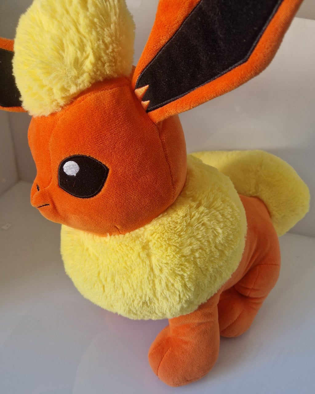 Front side view of official Pokémon Flareon Build-A-Bear Workshop plush