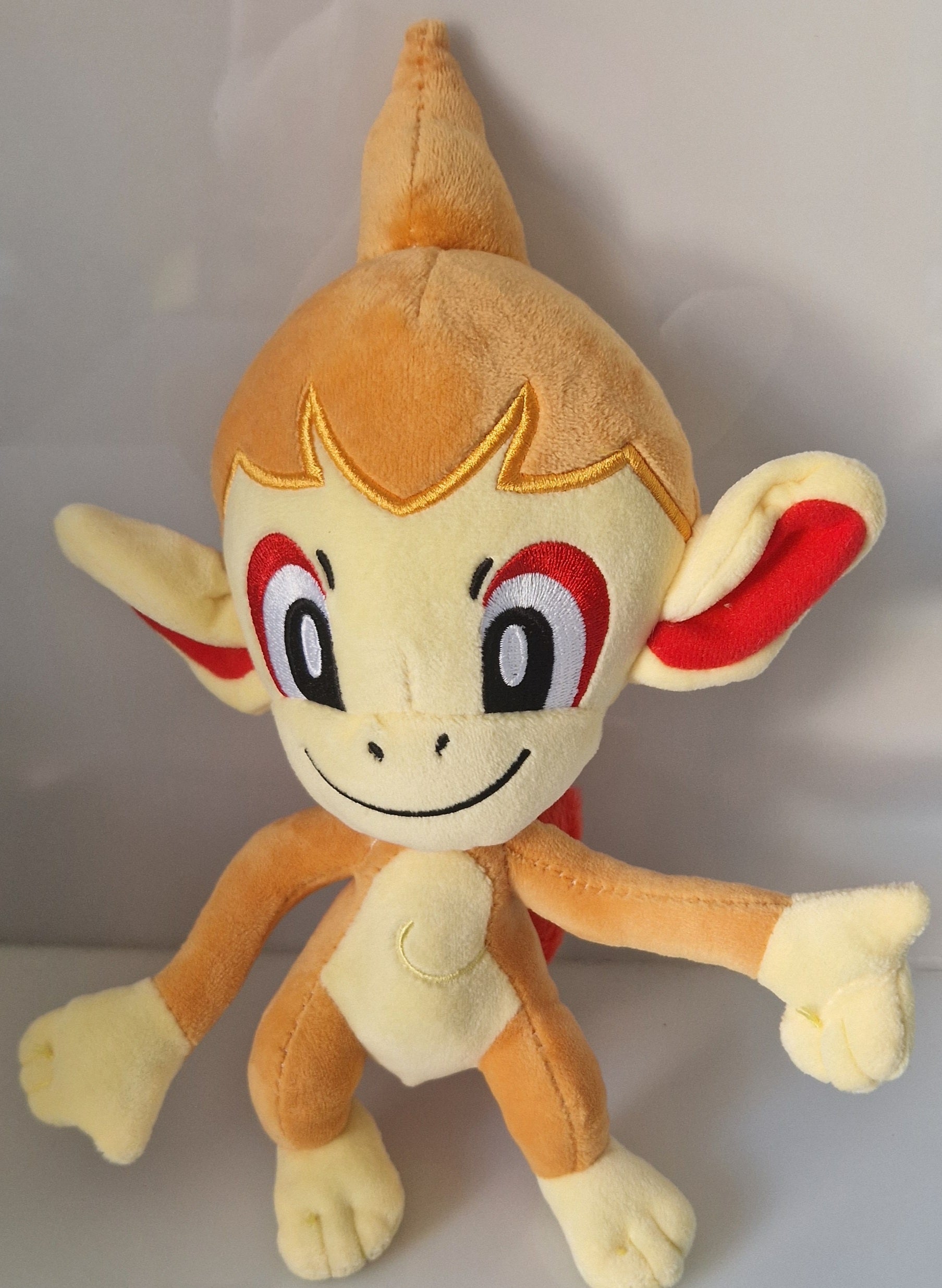 Front view of Pokémon Chimchar plush soft toy