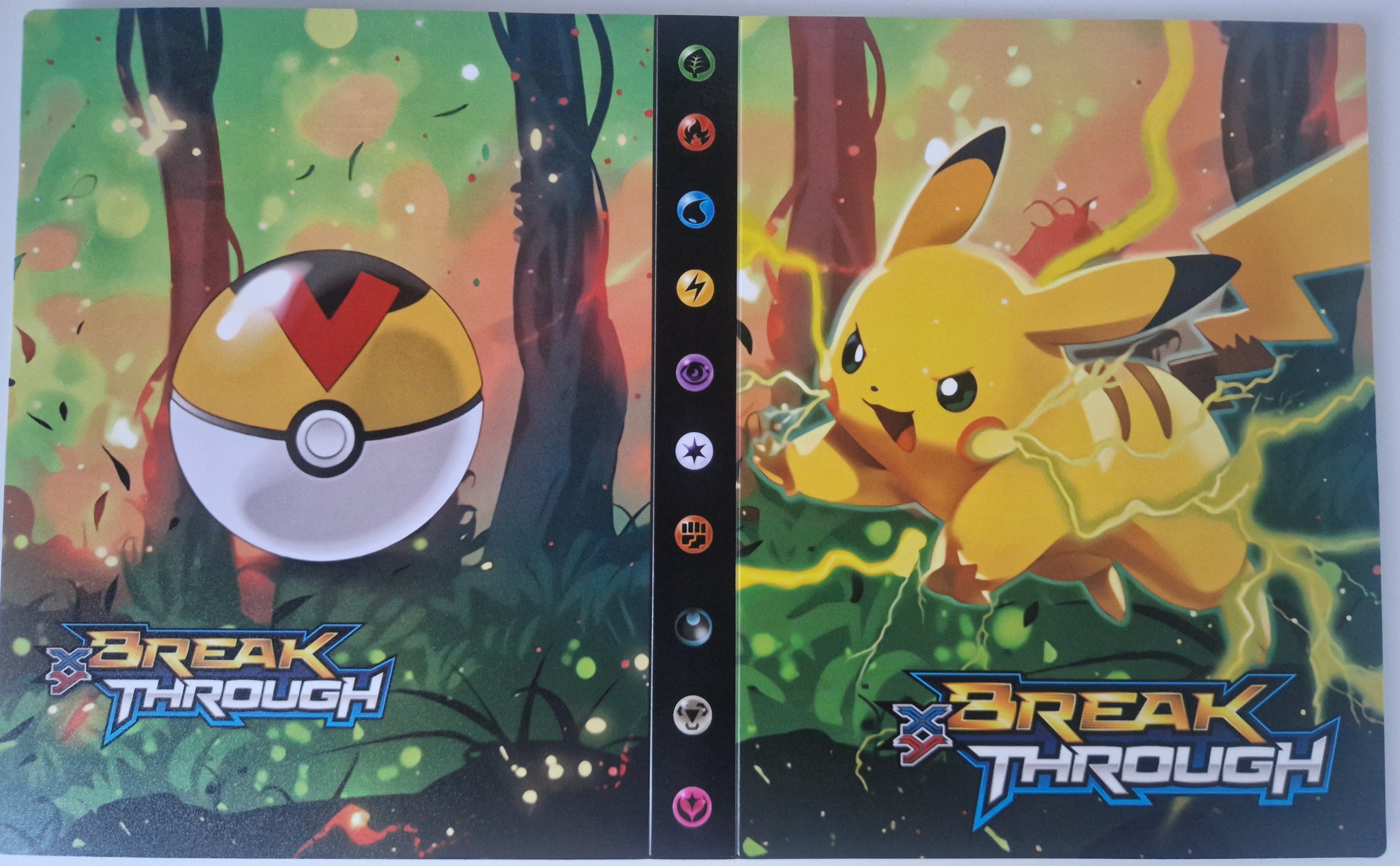 Pikachu and Poké Ball binder design