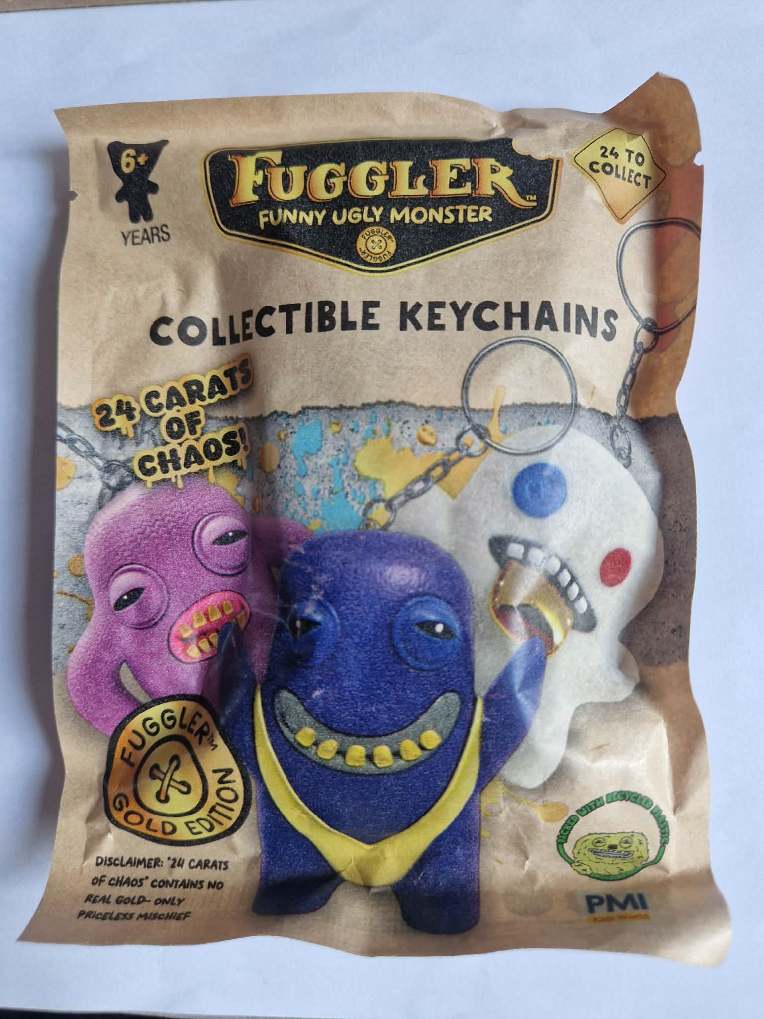 Fuggler 24ct Gold Edition Collectible Keychain - Mystery Bling Bag