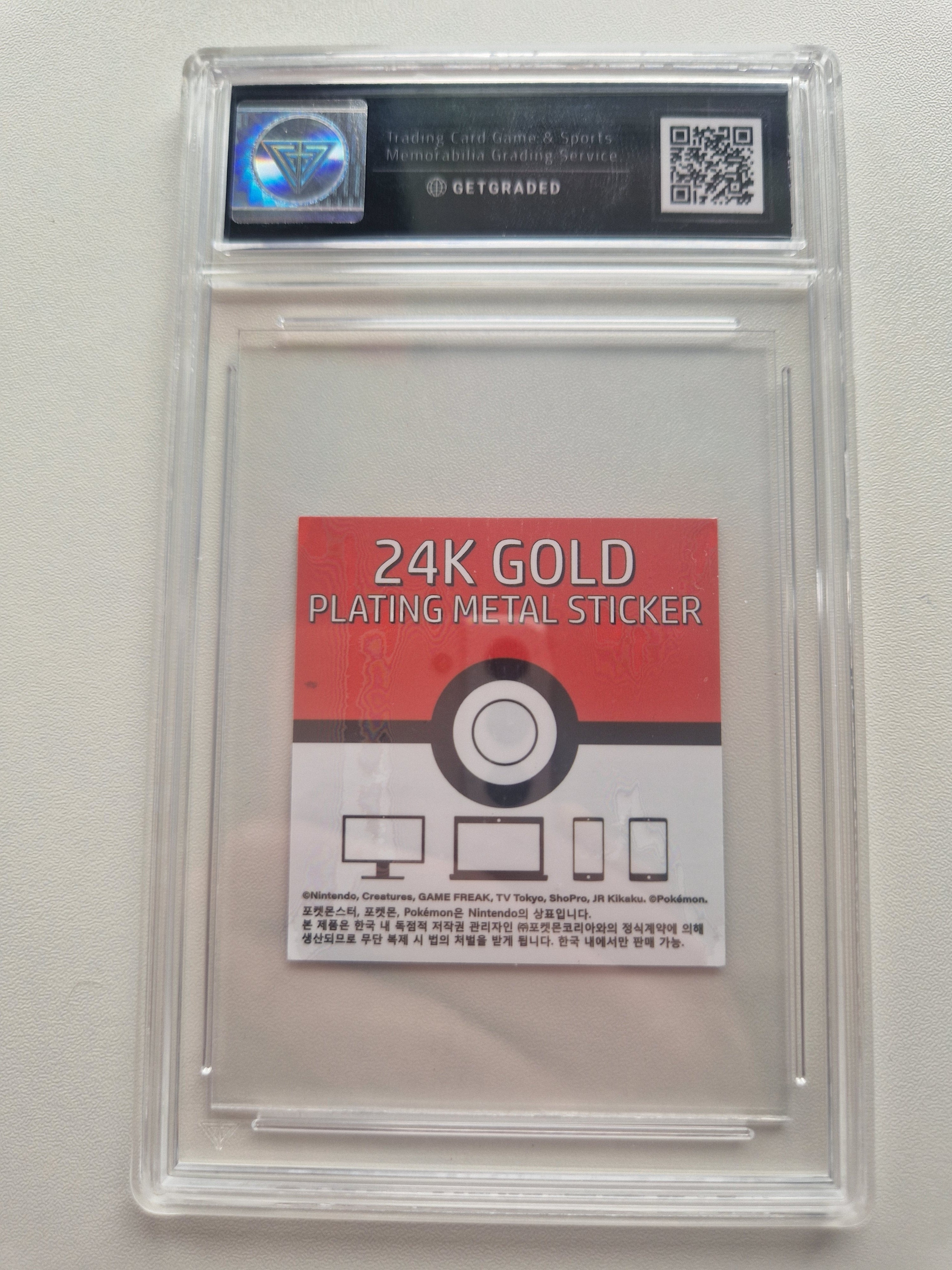 Mewtwo 24K Gold Plated Sticker Korean 2024 – GetGraded 8