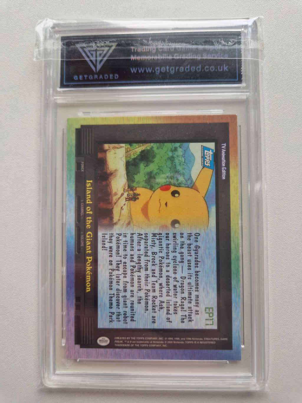 Pokémon Topps EP17 Island of the Giant Pokémon – GetGraded 9 back