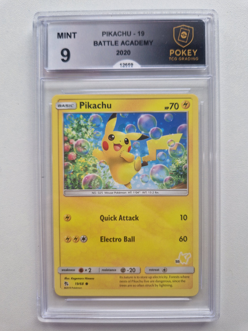 Pikachu 19/68 Battle Academy 2020 – Pokey TCG 9 front