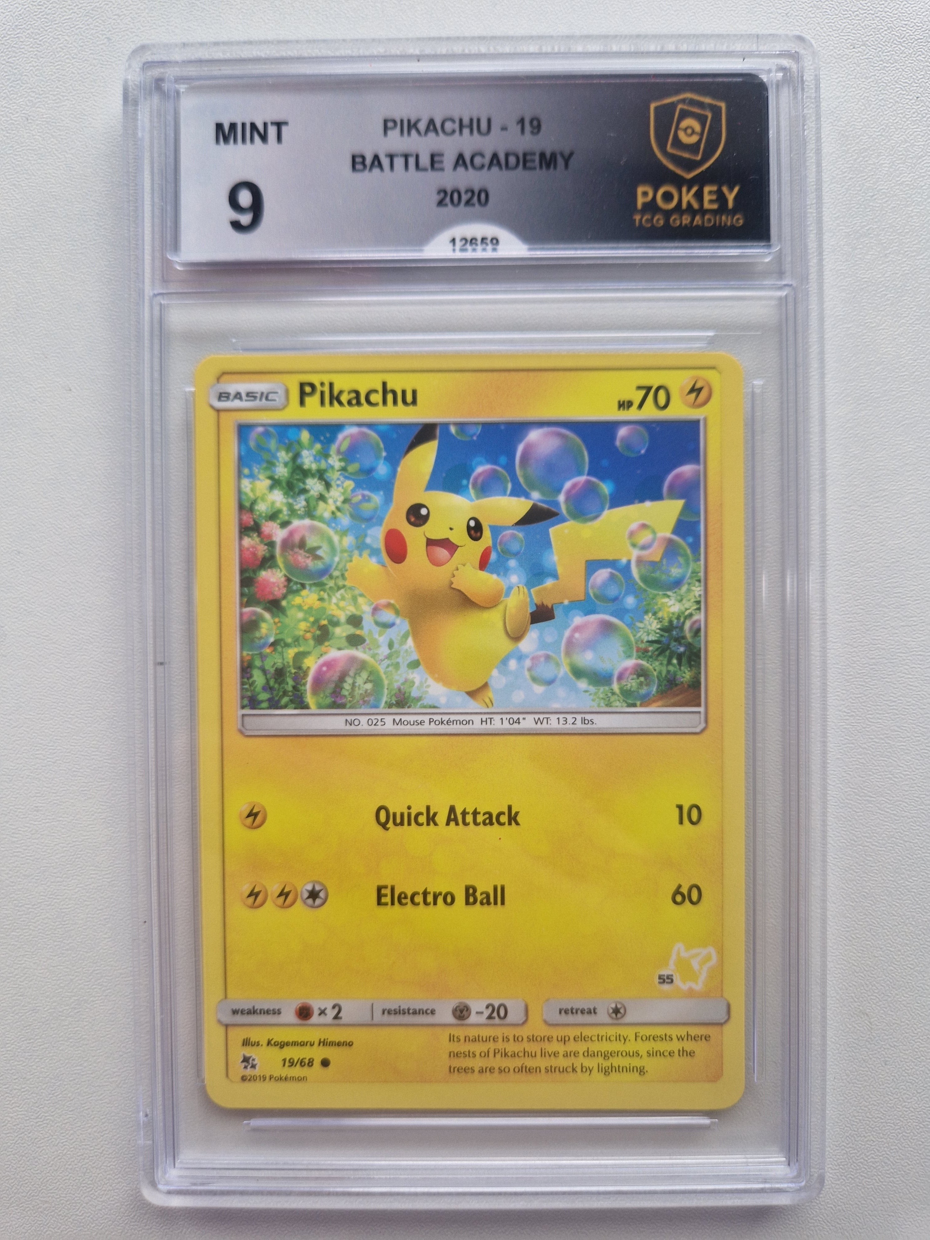 Pikachu 19/68 Battle Academy 2020 – Pokey TCG 9 front