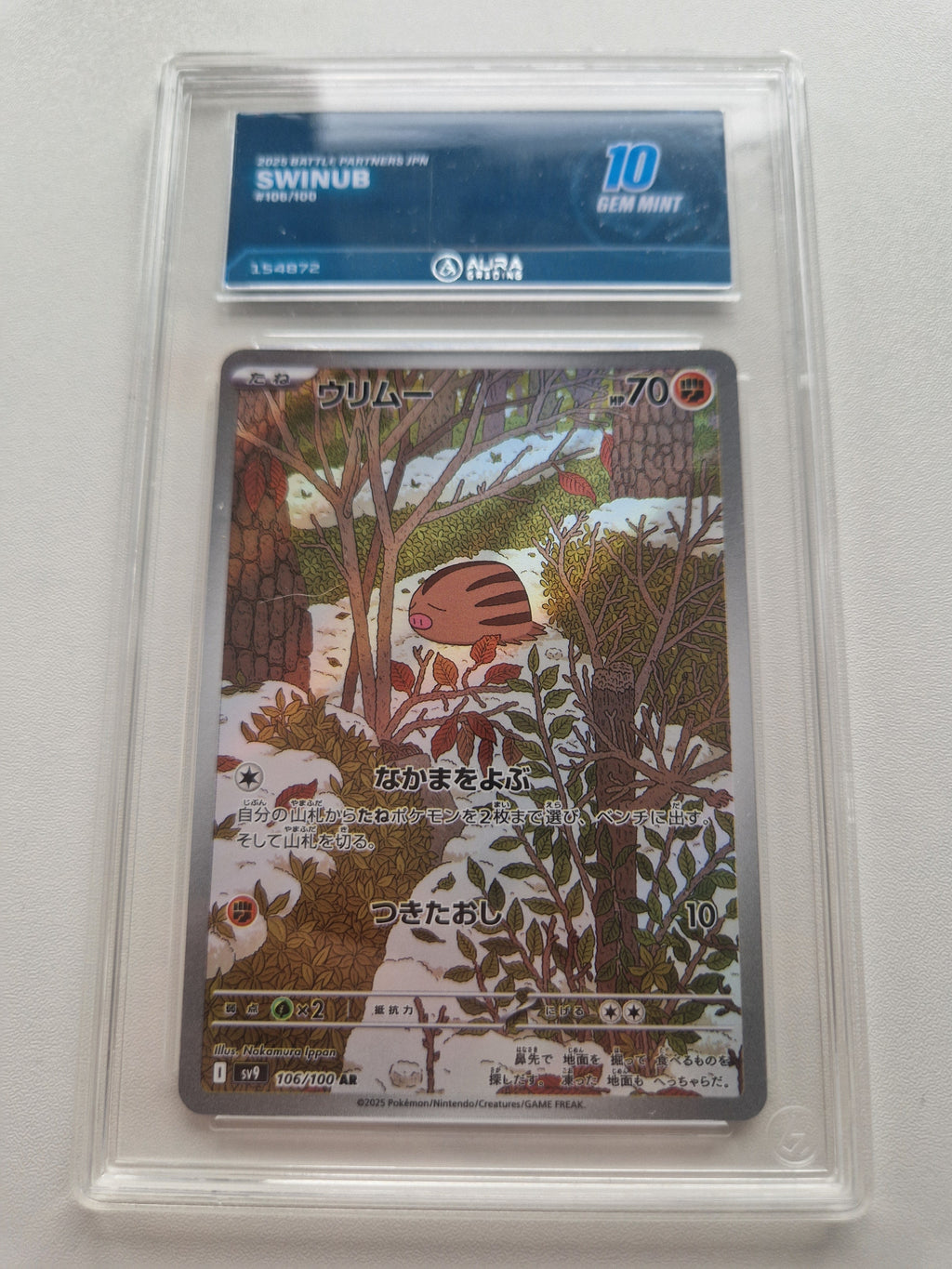 Swinub 106/100 Japanese Battle Partners AR – Aura 10 front