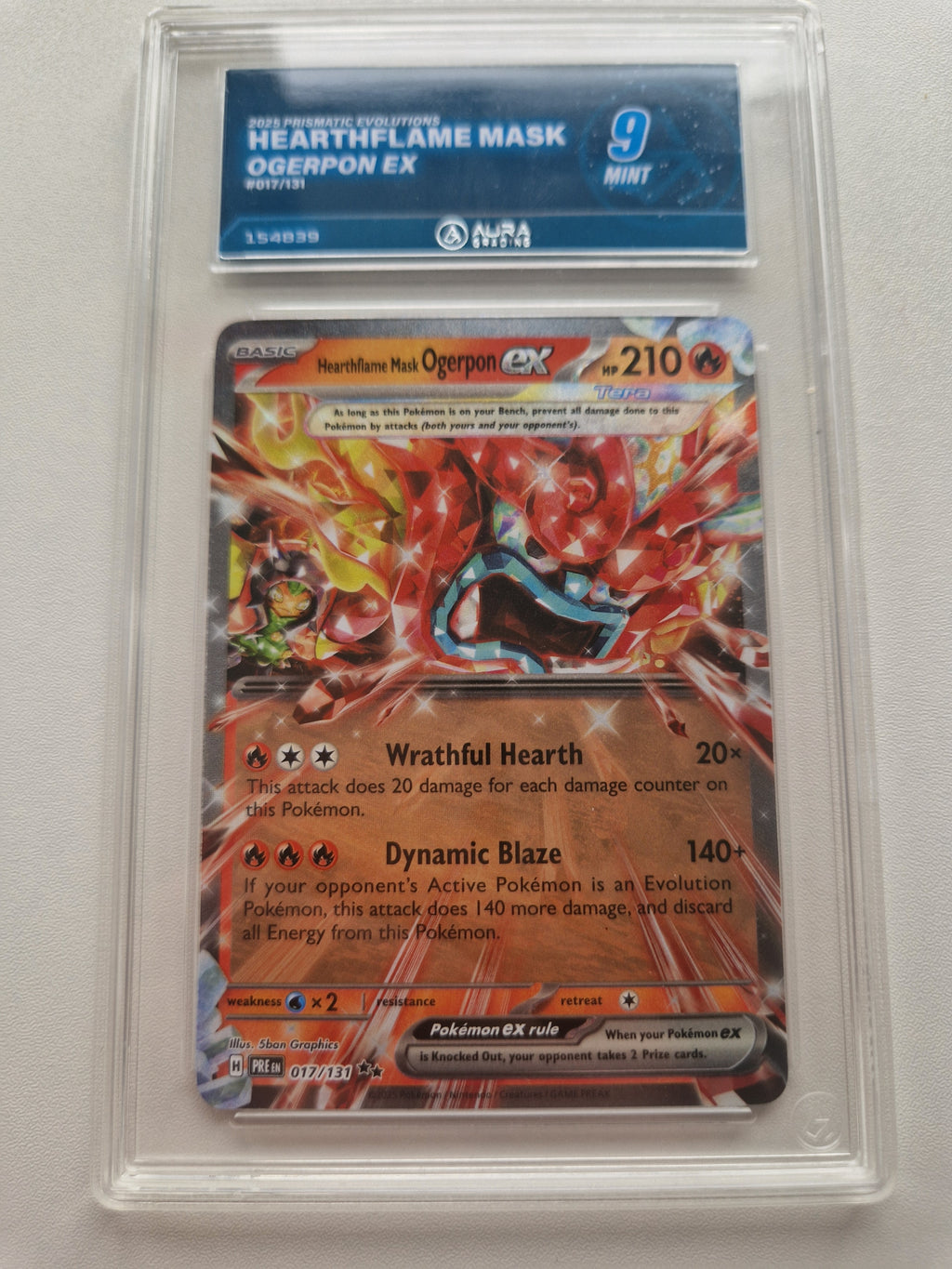 Hearthflame Mask Ogerpon ex 017/131 – Aura 9 front