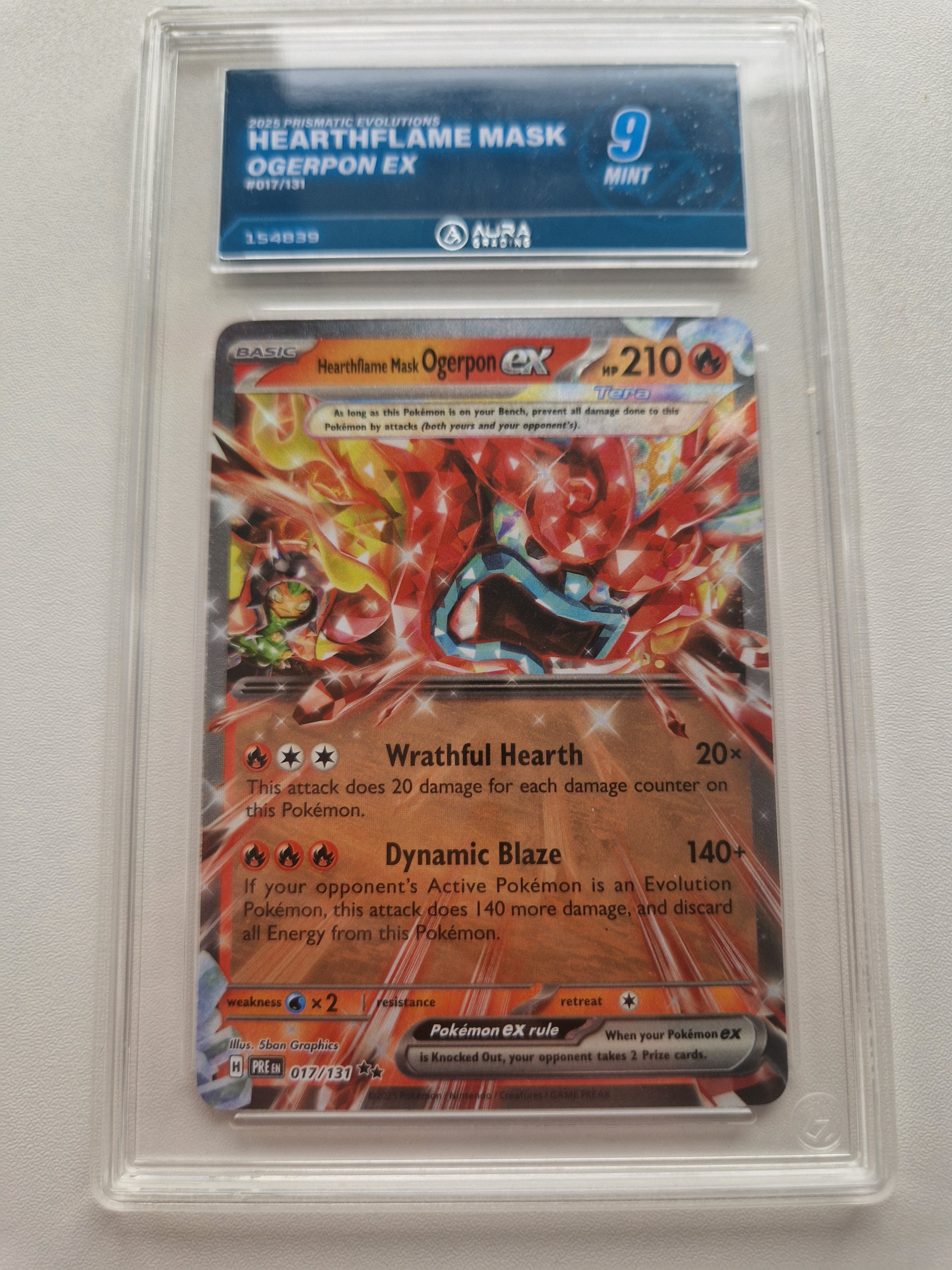 Hearthflame Mask Ogerpon ex 017/131 – Aura 9 front
