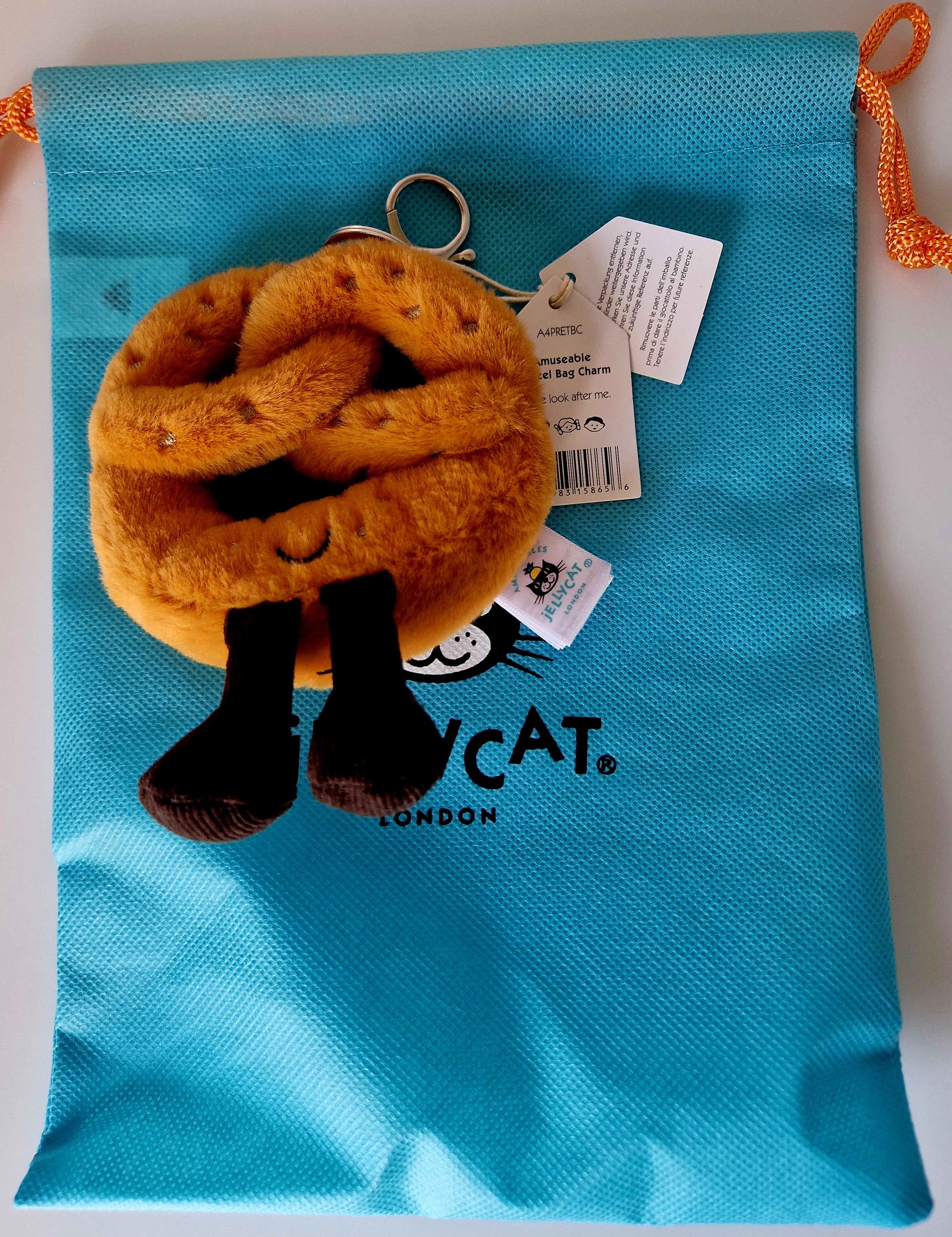 Jellycat Amuseable Pretzel Bag Charm Preloved