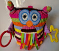 Rainbow Striped Owl Sensory Activity Plush Soft Toy Preloved