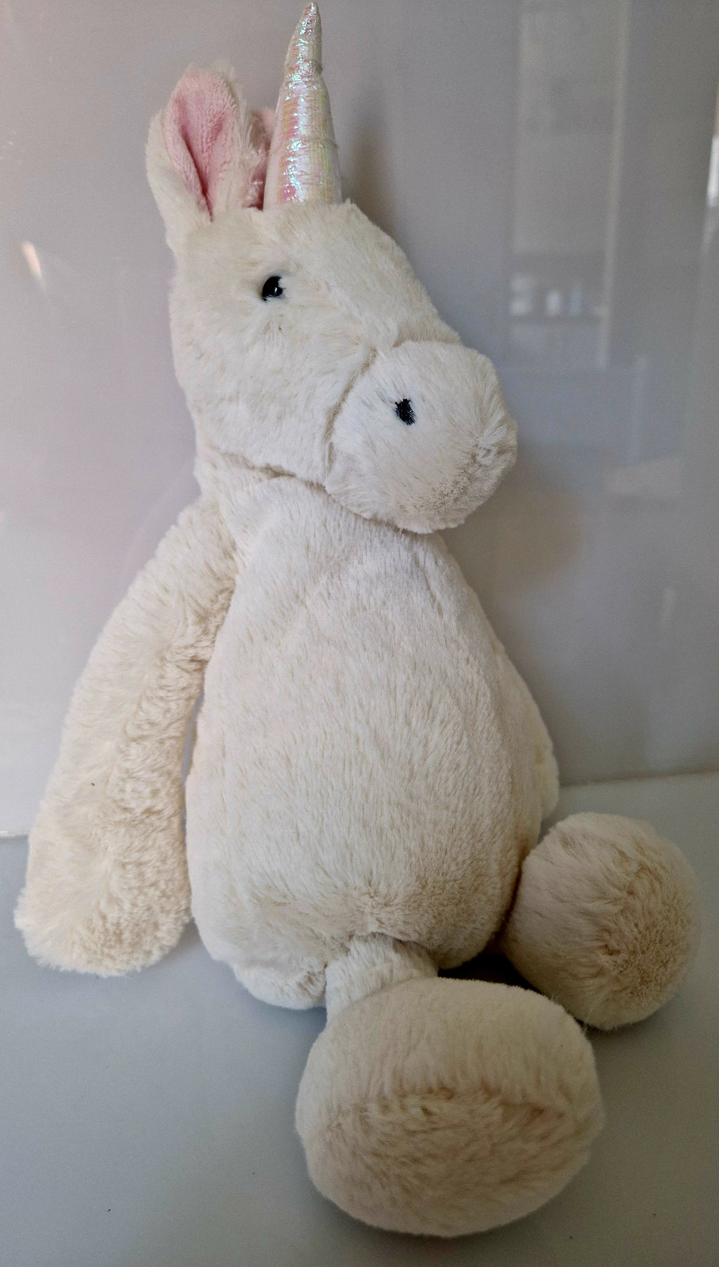 White Unicorn Plush Soft Toy Preloved