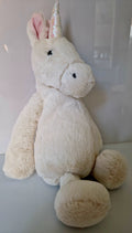 White Unicorn Plush Soft Toy Preloved