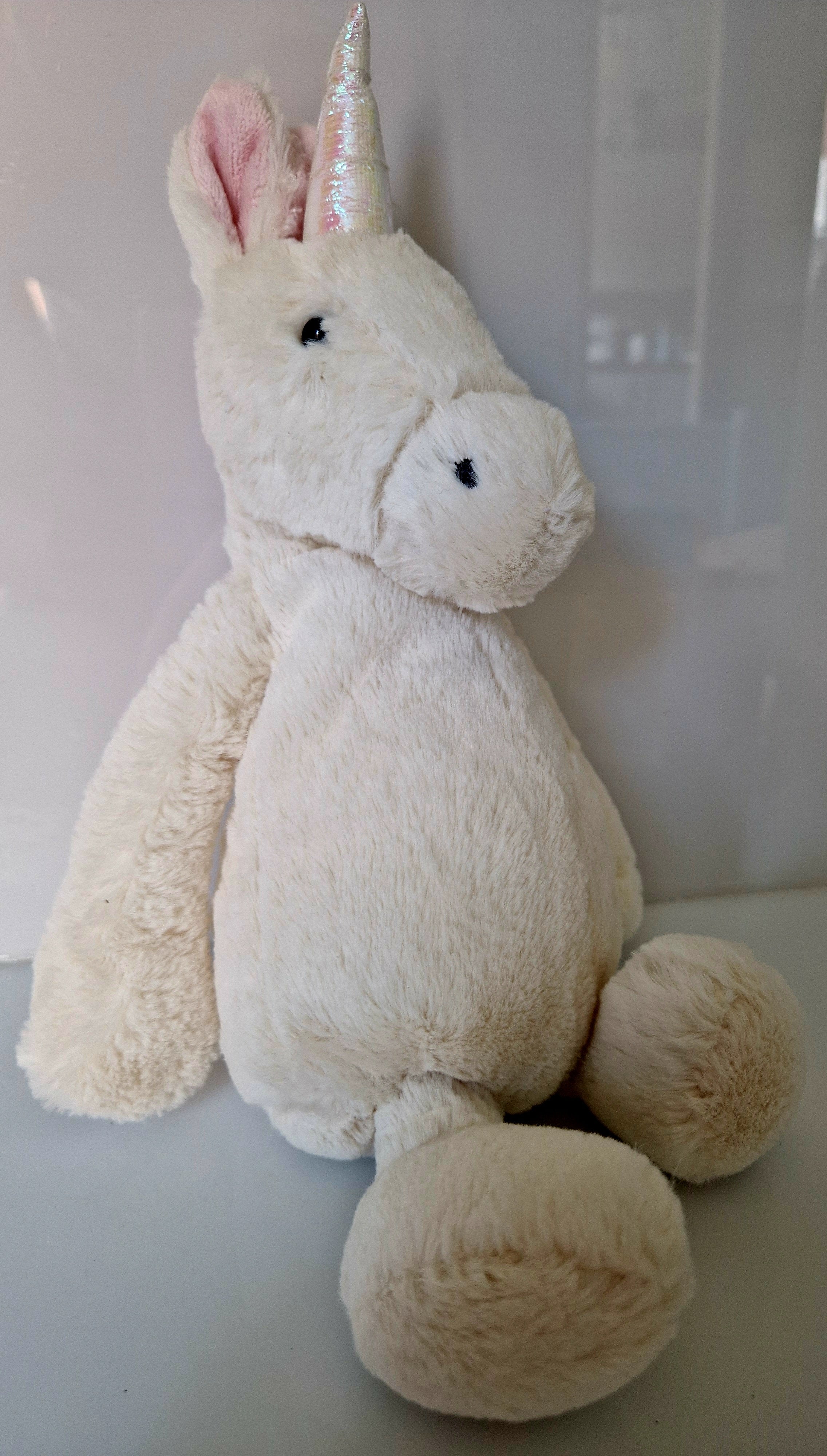 White Unicorn Plush Soft Toy Preloved