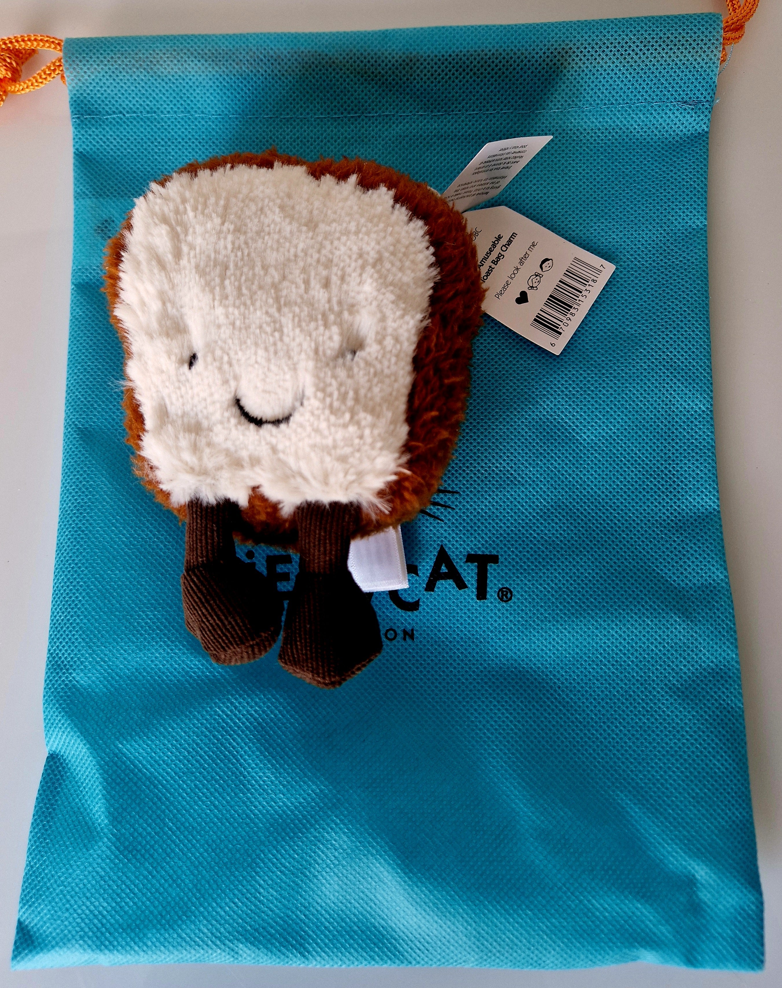 Jellycat Amuseable Toast Bag Charm Preloved