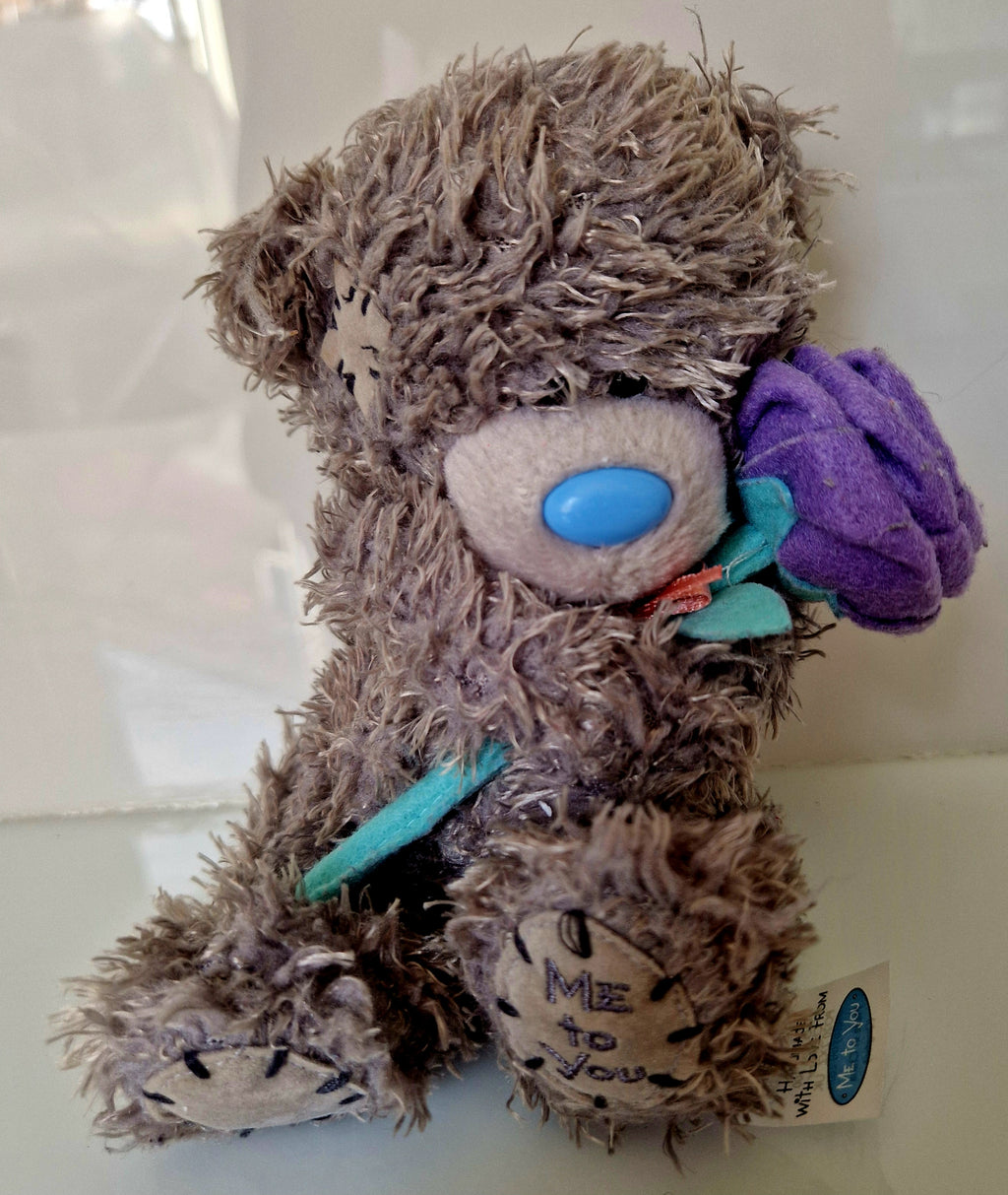 Me to You Tatty Teddy with Purple Flower Plush Soft Toy Preloved