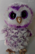 TY Beanie Boo Moonlight Purple & White Owl Plush Soft Toy Preloved