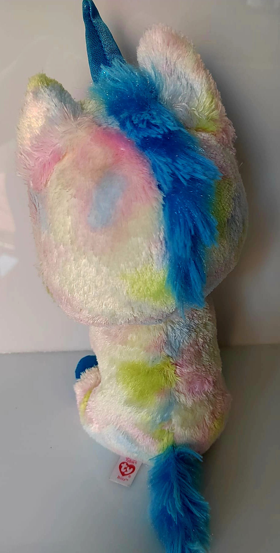 TY Beanie Boo Pixy Pastel Rainbow Unicorn Plush Soft Toy Preloved