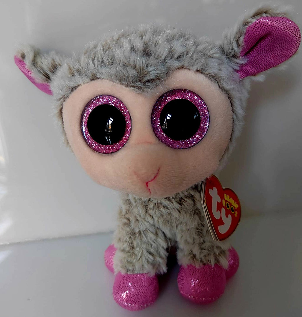 TY Beanie Boo Dixie Grey Lamb Plush Soft Toy Preloved