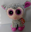 TY Beanie Boo Dixie Grey Lamb Plush Soft Toy Preloved