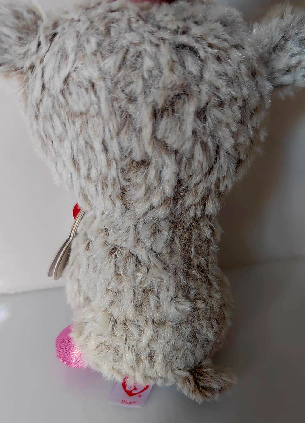 TY Beanie Boo Dixie Grey Lamb Plush Soft Toy Preloved